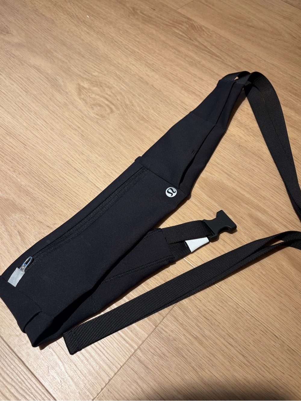 New Lululemon Fast and Free Running Belt Black Zip Waist Pack X/XL